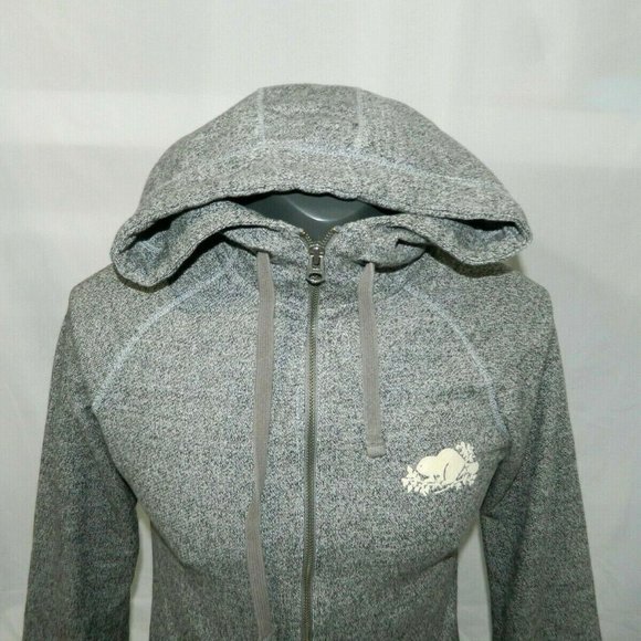 Roots Salt Pepper Capri Long Full Zip Hoodie M - Picture 3 of 10